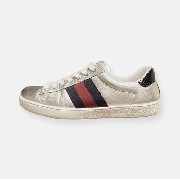 GUCCI Metallic Ace Sneakers - Picture 2 of 5
